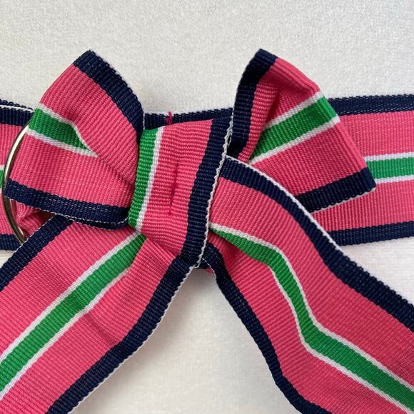 Womens Preppy Grosgrain Band Belt with Large Bow Pink Navy Green Y2K Barbie S/M - Picture 6 of 10
